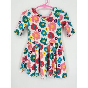 Dotdotsmile Girls Dress Size 12/24 Months Multi Color Flowers New With Tags